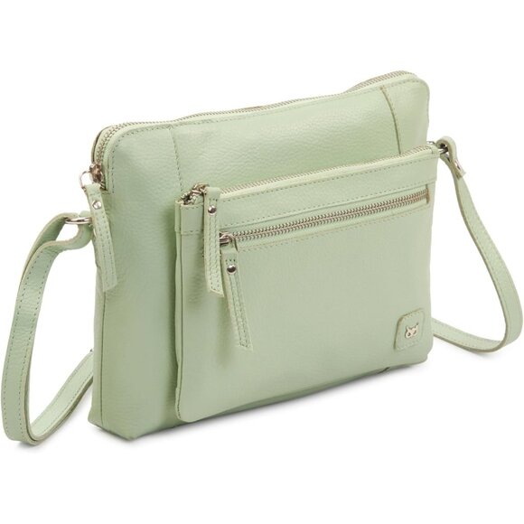 Women Mint Imported Leather Polyester Crossbody Sling Shoulder Crossover Bag - Picture 1 of 6